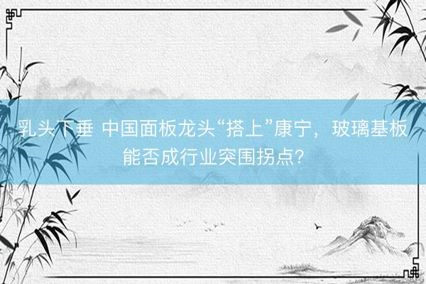 乳头下垂 中国面板龙头“搭上”康宁，玻璃基板能否成行业突围拐点？