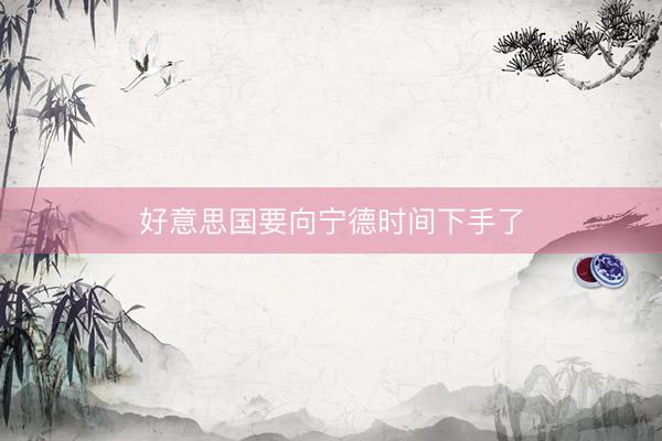 好意思国要向宁德时间下手了