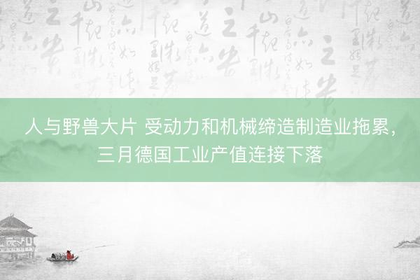 人与野兽大片 受动力和机械缔造制造业拖累，三月德国工业产值连接下落