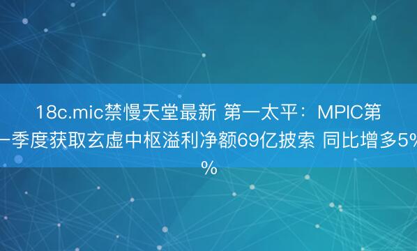 18c.mic禁慢天堂最新 第一太平：MPIC第一季度获取玄虚中枢溢利净额69亿披索 同比增多5%
