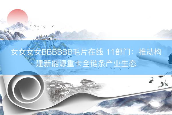 女女女女BBBBBB毛片在线 11部门：推动构建新能源重卡全链条产业生态